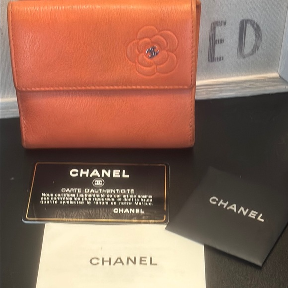 Chanel Orange Leather Wallet - Picture 15 of 16